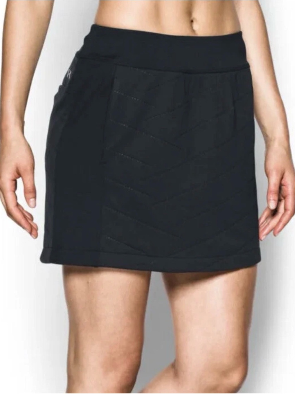 Under Armour Black Quilted-Texture Athletic Skort